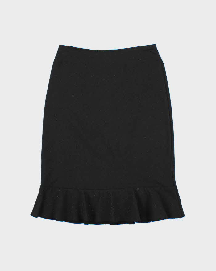 Vintage 90s Fairweather Glittery Ruffle Hem Skirt - XS