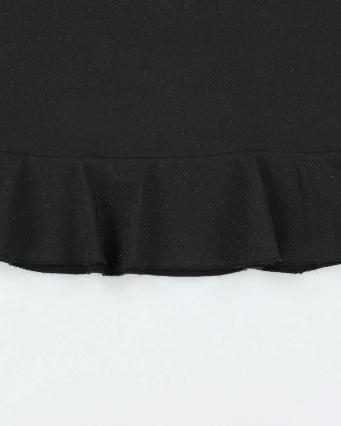 Vintage 90s Fairweather Glittery Ruffle Hem Skirt - XS