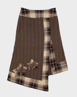 Vintage Y2k 00s Star Embroidered Thigh Slit Skirt - S