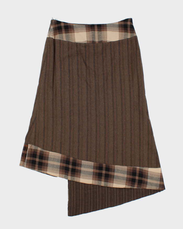 Vintage Y2k 00s Star Embroidered Thigh Slit Skirt - S