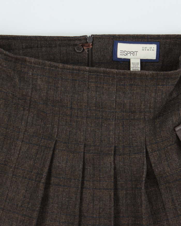 Vintage Y2k 00s Esprit Wool Blend Mini Skirt - XS
