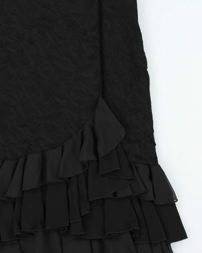 Vintage 00s Tricotto Embossed Ruffle Skirt - M