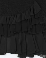 Vintage 00s Tricotto Embossed Ruffle Skirt - M