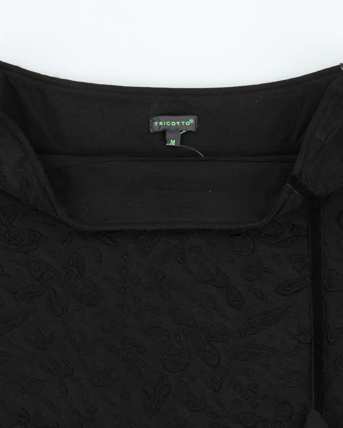 Vintage 00s Tricotto Embossed Ruffle Skirt - M