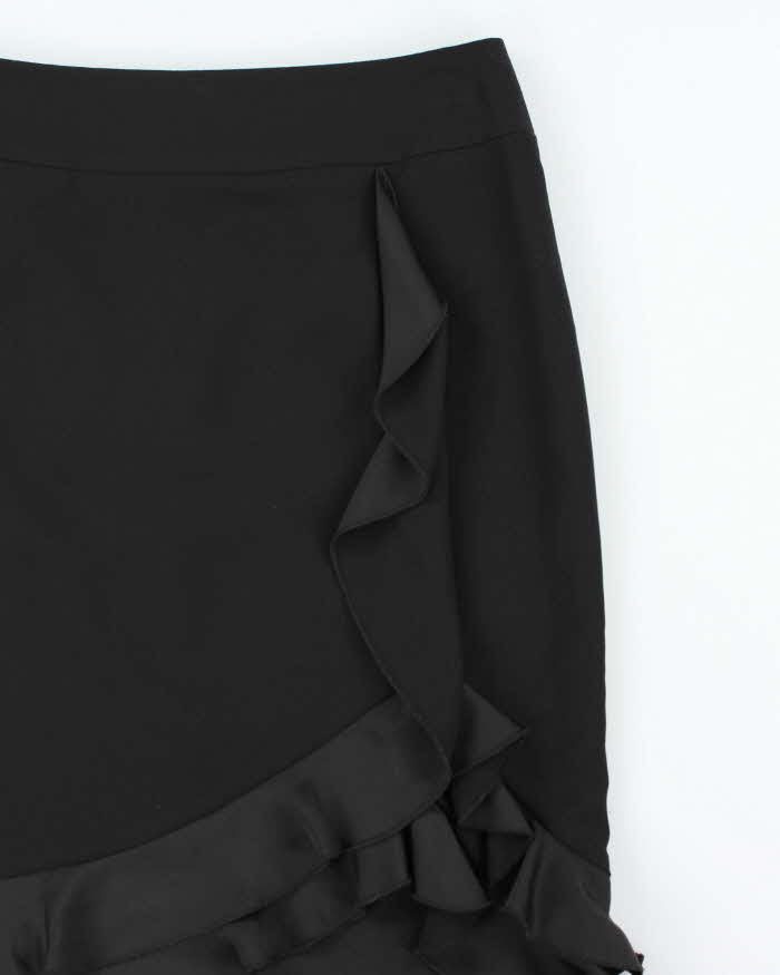 Vintage Y2k 00s Laura Ruffle Satin Hem Skirt - S