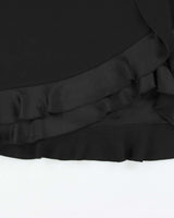 Vintage Y2k 00s Laura Ruffle Satin Hem Skirt - S