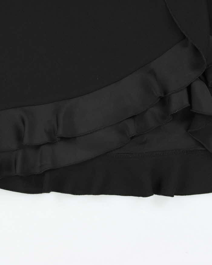 Vintage Y2k 00s Laura Ruffle Satin Hem Skirt - S