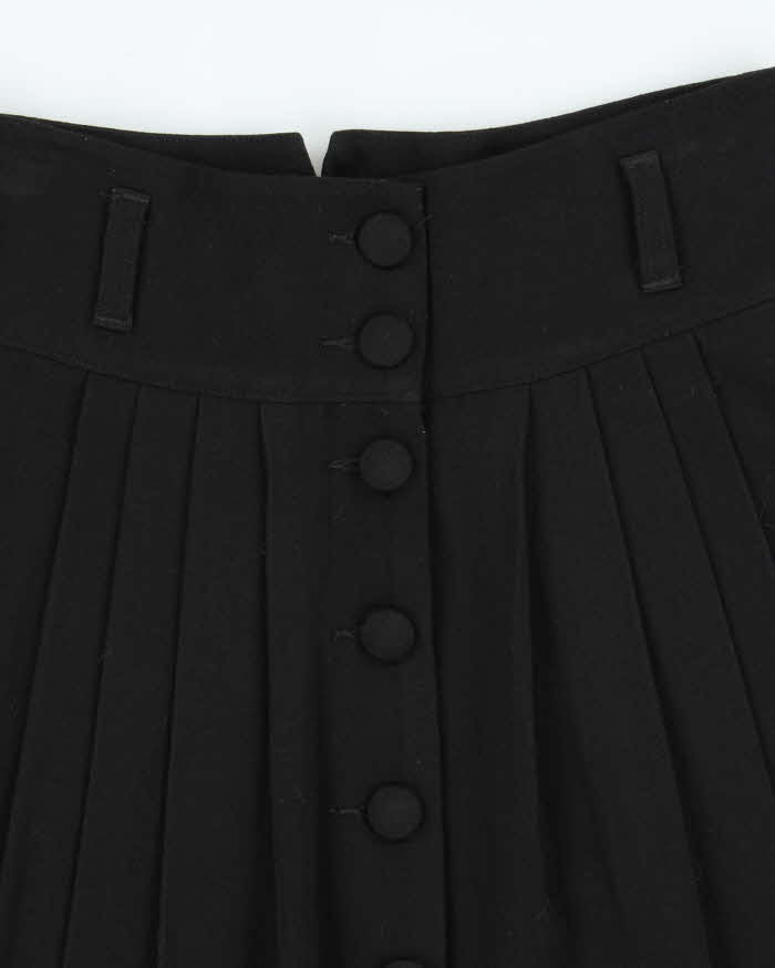 Vintage 00s Contemporary Button-up Lace Trim Skirt - XS