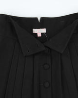 Vintage 00s Contemporary Button-up Lace Trim Skirt - XS