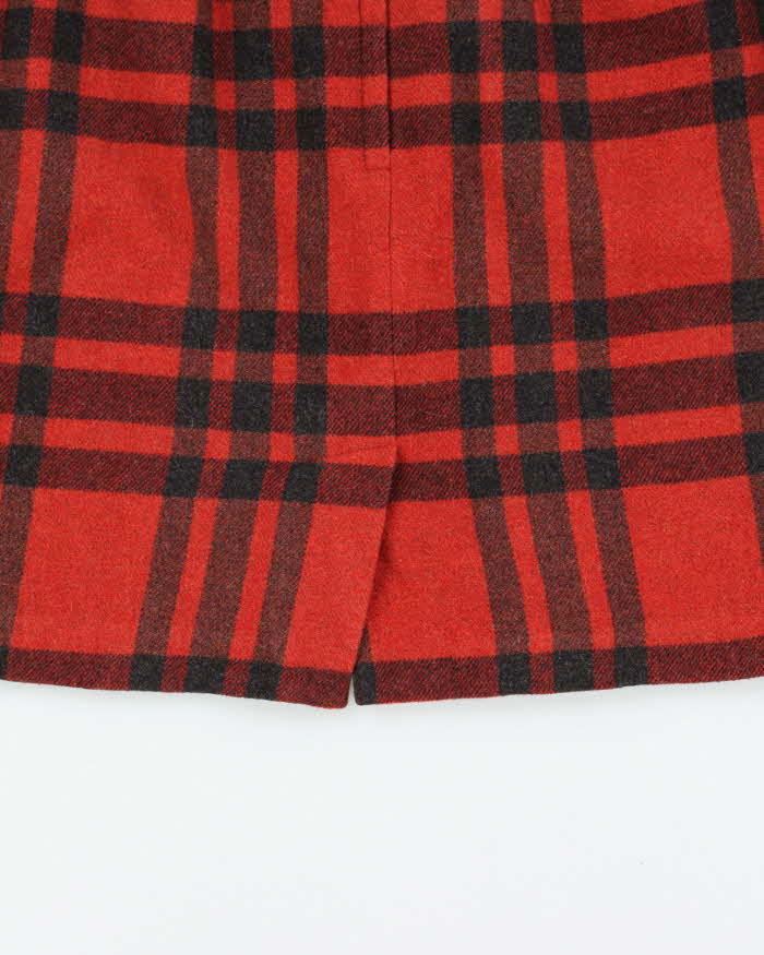 Vintage 90s Eddie Bauer Wool Blend Check Mini Skirt - XS