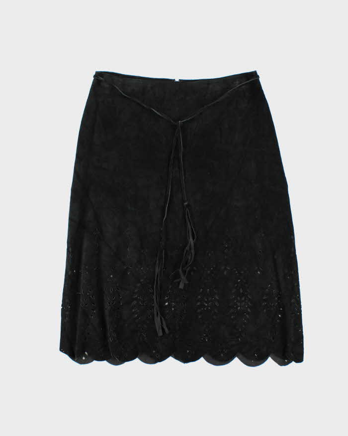 Vintage Danier Suede Cut-out Detail Skirt - S