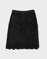 Vintage Danier Suede Cut-out Detail Skirt - S