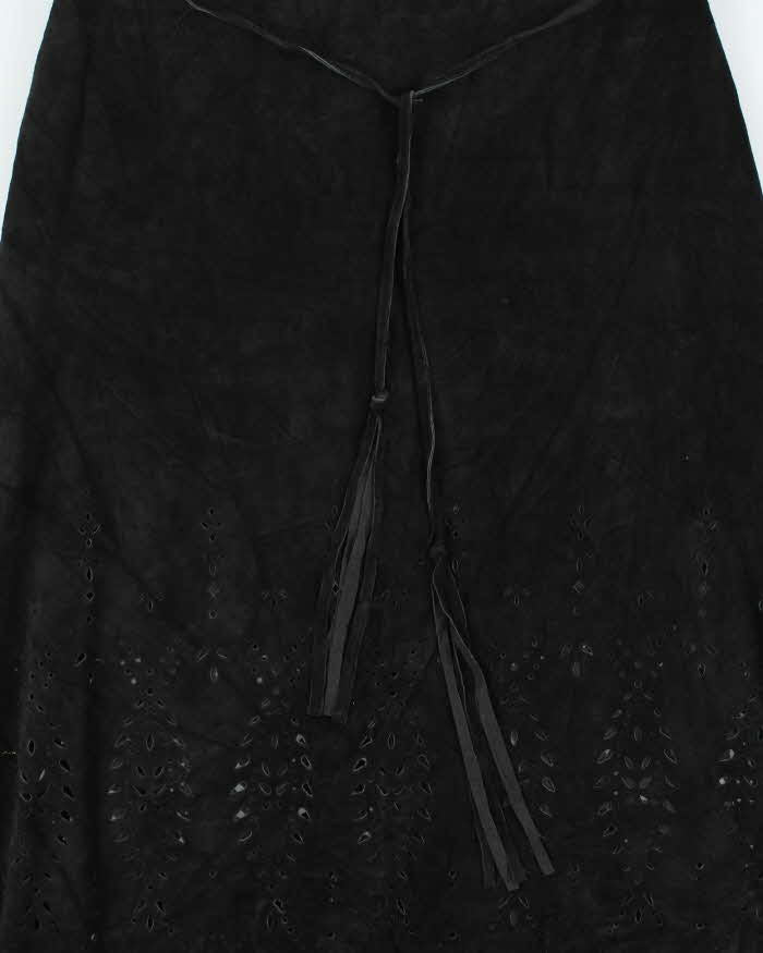 Vintage Danier Suede Cut-out Detail Skirt - S