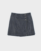 Vintage Danier Leather Wrap Skirt - XS