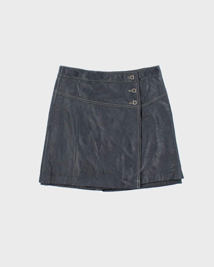 Vintage Danier Leather Wrap Skirt - XS