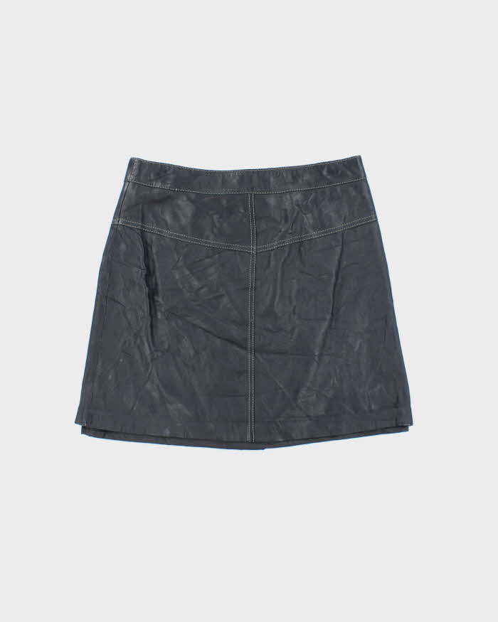 Vintage Danier Leather Wrap Skirt - XS