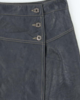 Vintage Danier Leather Wrap Skirt - XS