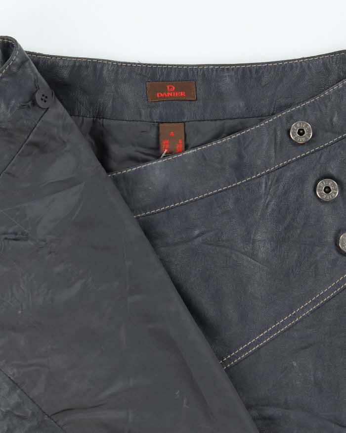 Vintage Danier Leather Wrap Skirt - XS