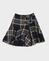 Vintage 00s Yorkland Checked Buckle Skirt - XXS