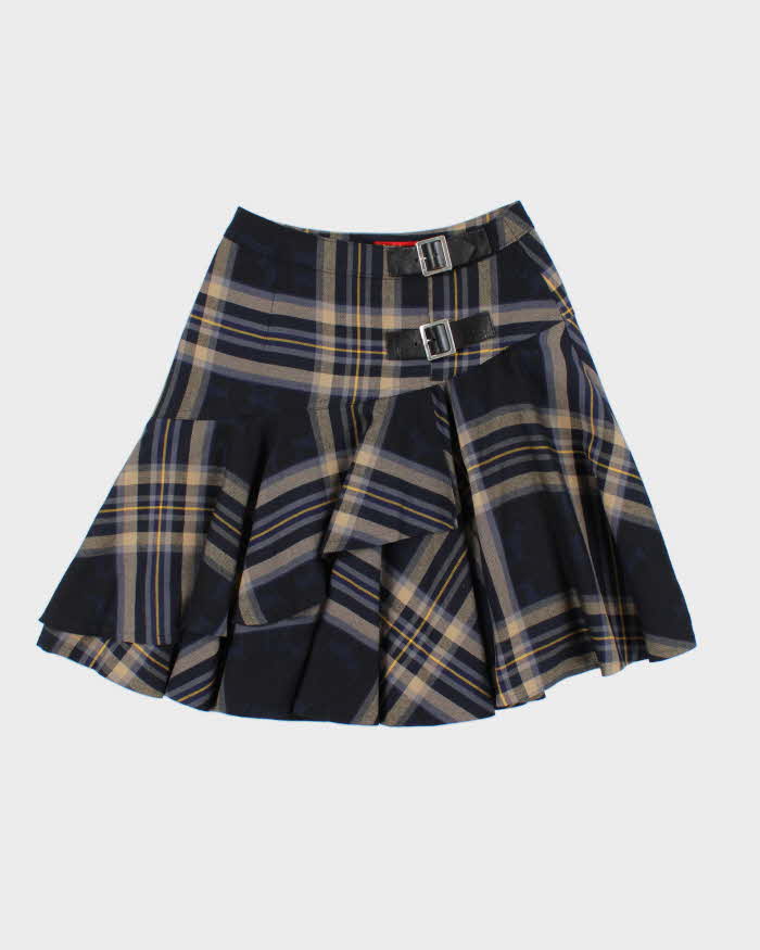 Vintage 00s Yorkland Checked Buckle Skirt - XXS