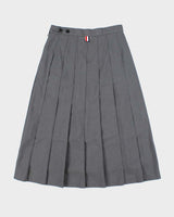 Thom Browne Pleated Wool Midi Skirt - S