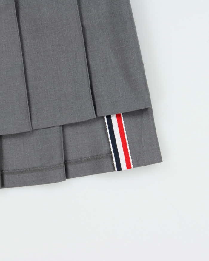Thom Browne Pleated Wool Midi Skirt - S