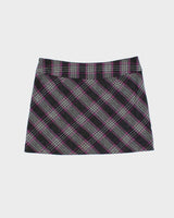 Vintage 00s Esprit Wool Blend Checked Mini Skirt - M
