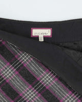 Vintage 00s Esprit Wool Blend Checked Mini Skirt - M