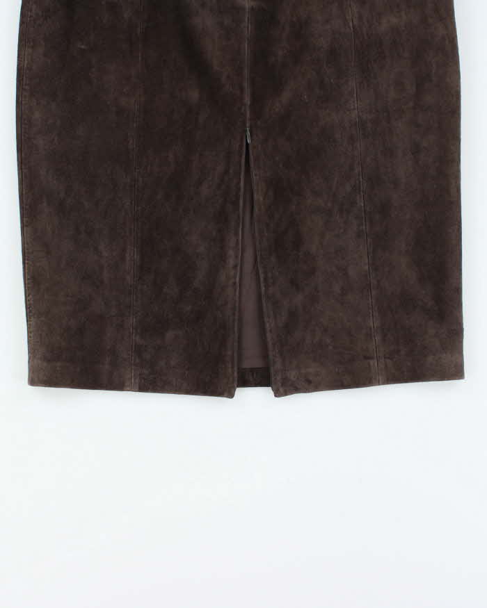 Vintage Danier Brown Suede Skirt - M