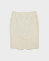 Vintage 00s Laura Studio Linen Glittery Skirt - M