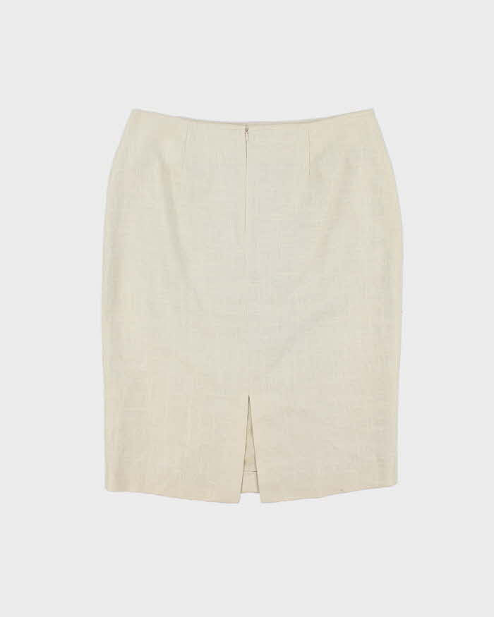 Vintage 00s Laura Studio Linen Glittery Skirt - M