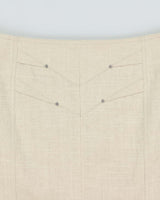 Vintage 00s Laura Studio Linen Glittery Skirt - M