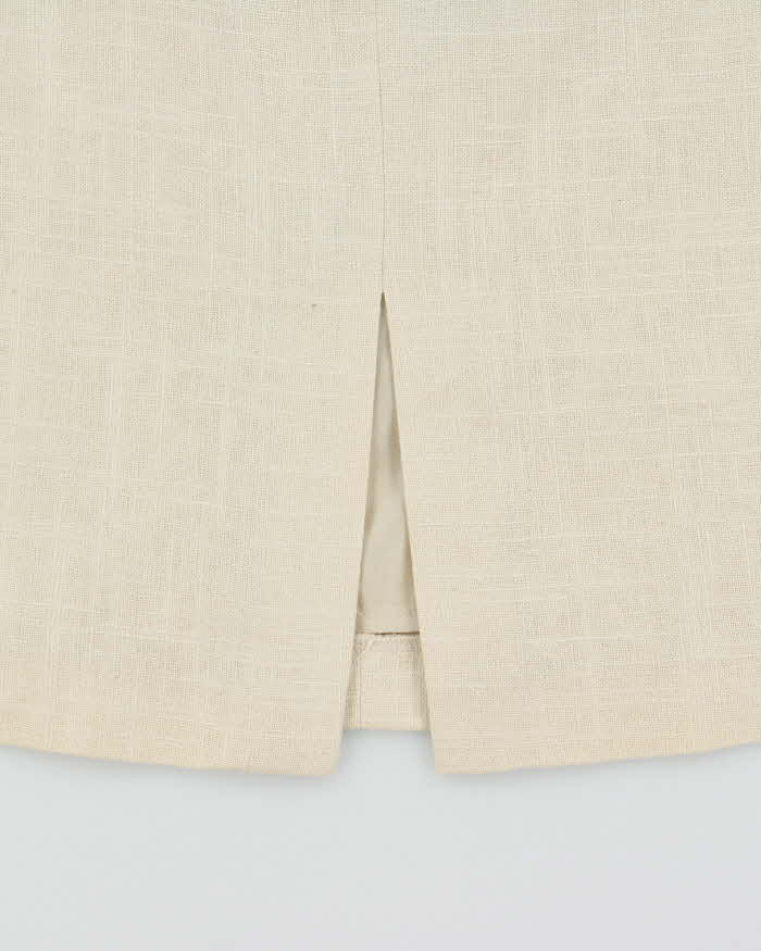 Vintage 00s Laura Studio Linen Glittery Skirt - M