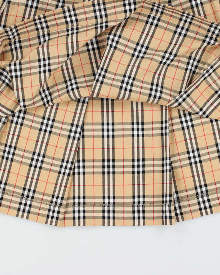 Vintage Y2K 00s Burberry Blue Label Japan Nova Check Pleated Knee Length Women's Skirt - S