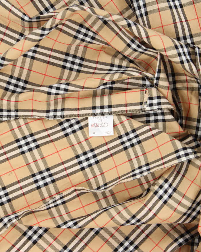 Vintage Y2K 00s Burberry Blue Label Japan Nova Check Pleated Knee Length Women's Skirt - S