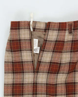 Vintage 1990s Women's Tartan Wool Midi Skirt - M