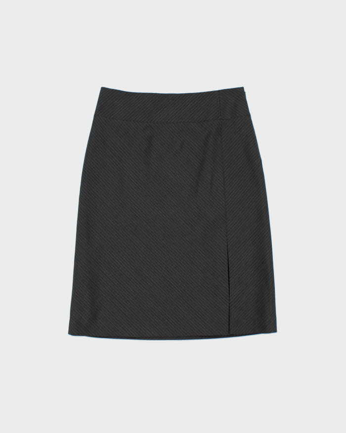 DSWT 1990s Mastina Diagonal Stripe Leg Split Skirt - XS