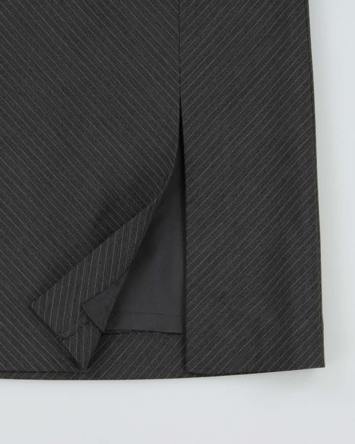 DSWT 1990s Mastina Diagonal Stripe Leg Split Skirt - XS