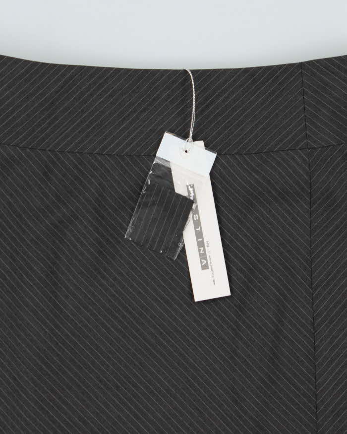 DSWT 1990s Mastina Diagonal Stripe Leg Split Skirt - XS