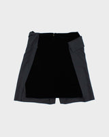 Vintage 2009 Miu Miu Silk &amp; Velour Skirt - S