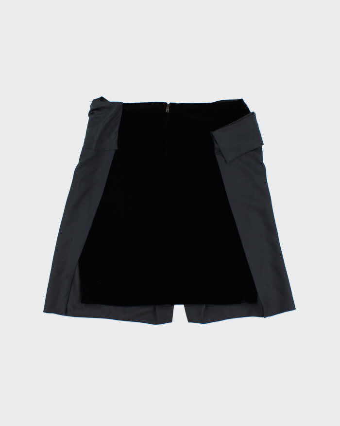 Vintage 2009 Miu Miu Silk & Velour Skirt - S