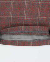 Vintage 1970s Wool Blend Check Double Buckle Skirt - XS