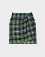 Vintage 1990s Calvin Klein Wool Blend Wrap Skirt - S