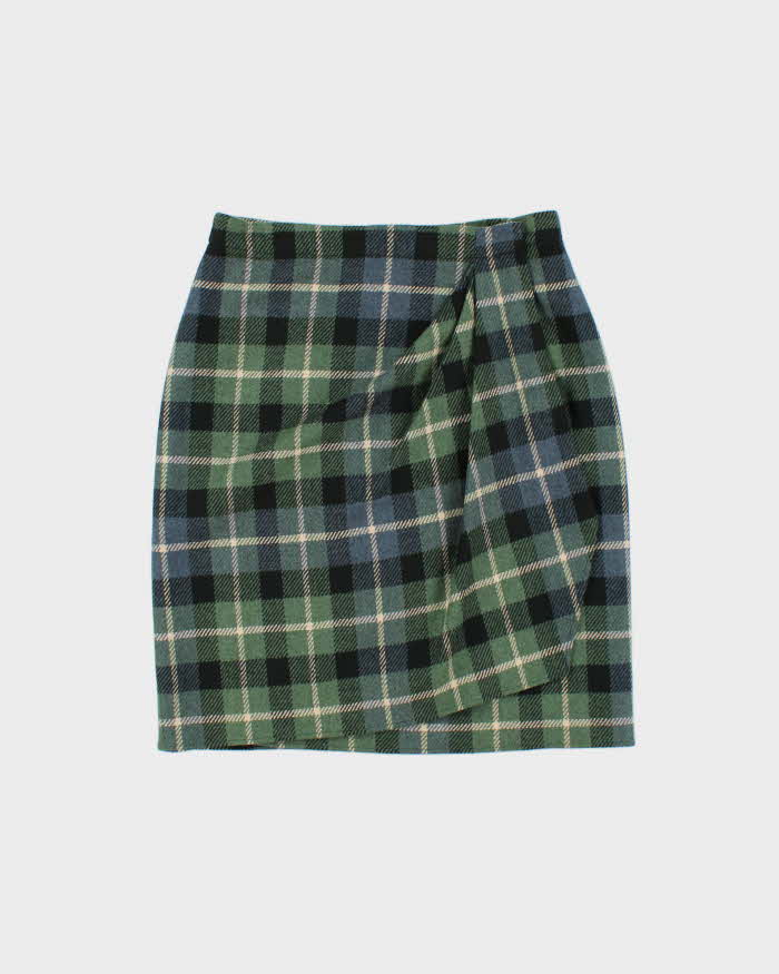 Vintage 1990s Calvin Klein Wool Blend Wrap Skirt - S