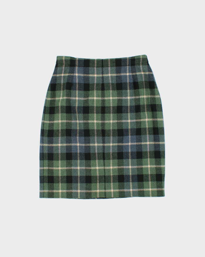 Vintage 1990s Calvin Klein Wool Blend Wrap Skirt - S