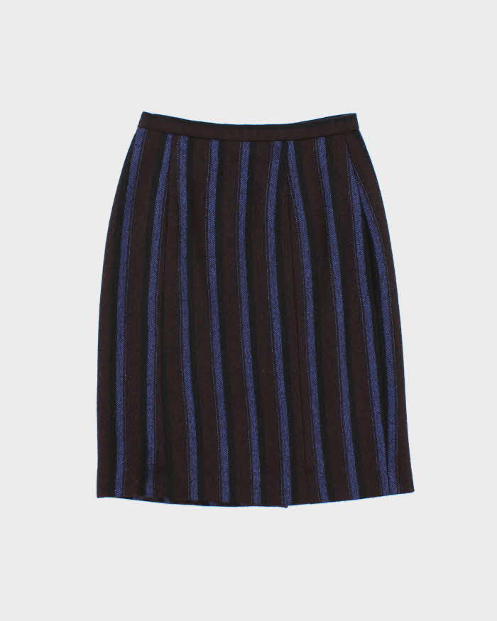 Vintage 1980s Virani Stripe Heavy Weight Skirt - S