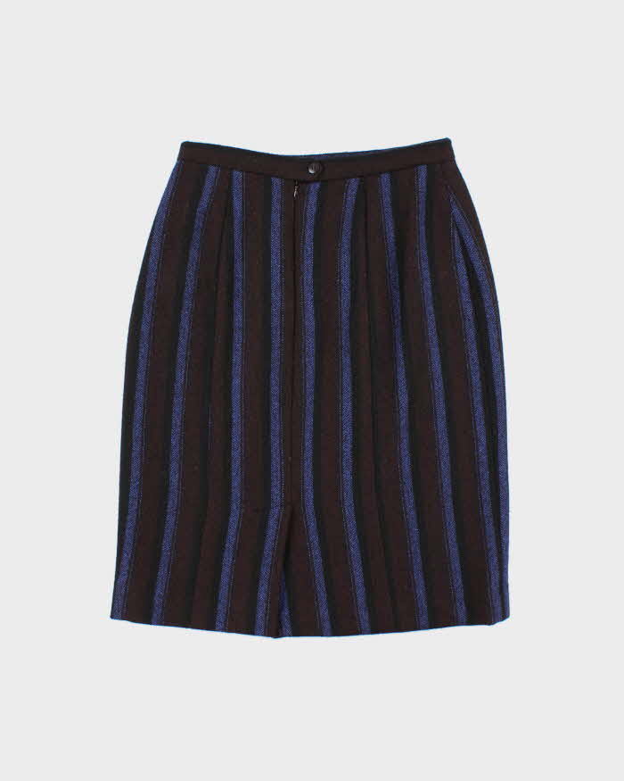 Vintage 1980s Virani Stripe Heavy Weight Skirt - S