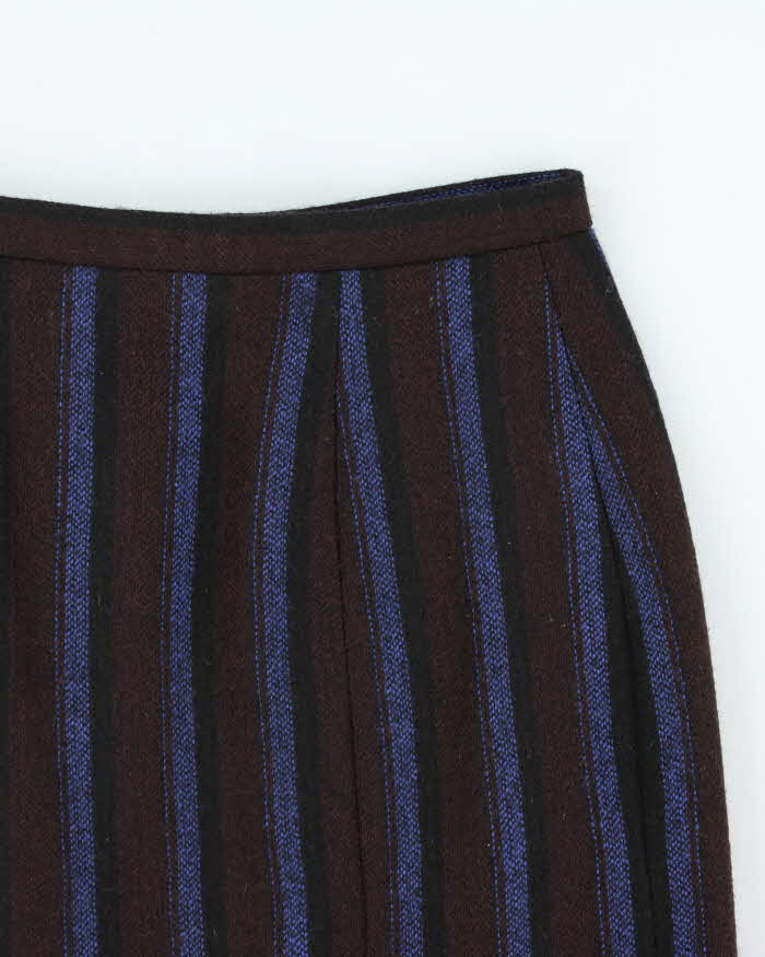 Vintage 1980s Virani Stripe Heavy Weight Skirt - S