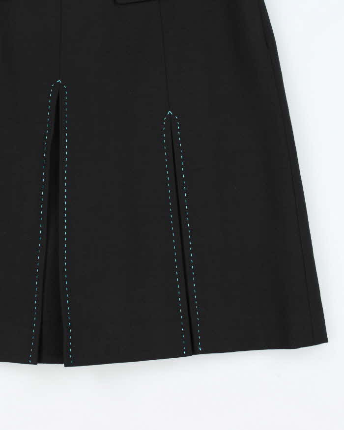 Vintage 00s Per Se Wool Blend Contrast Stitch Skirt - S