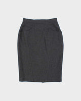 Vintage 1980s JMT Wool Pencil Skirt - XS